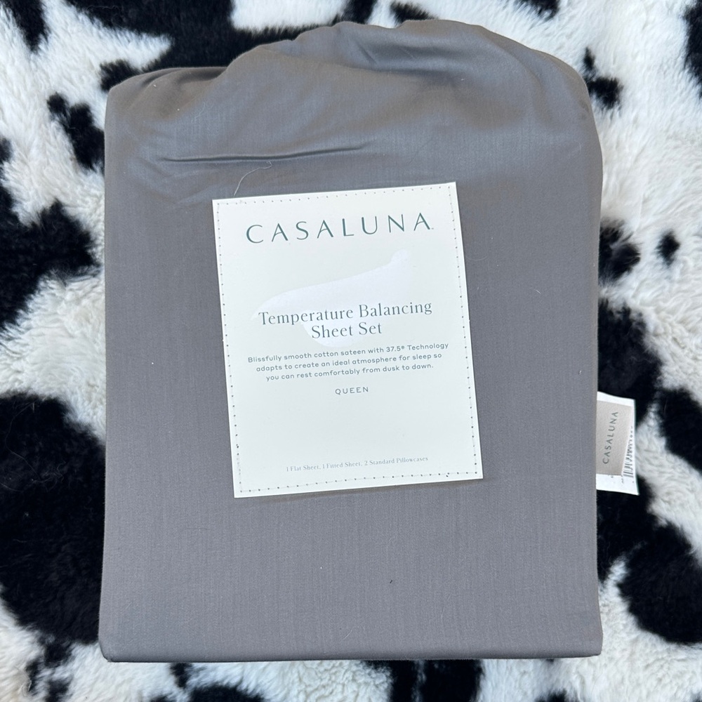 Casaluna Charcoal Temperature Balancing Sheet Set